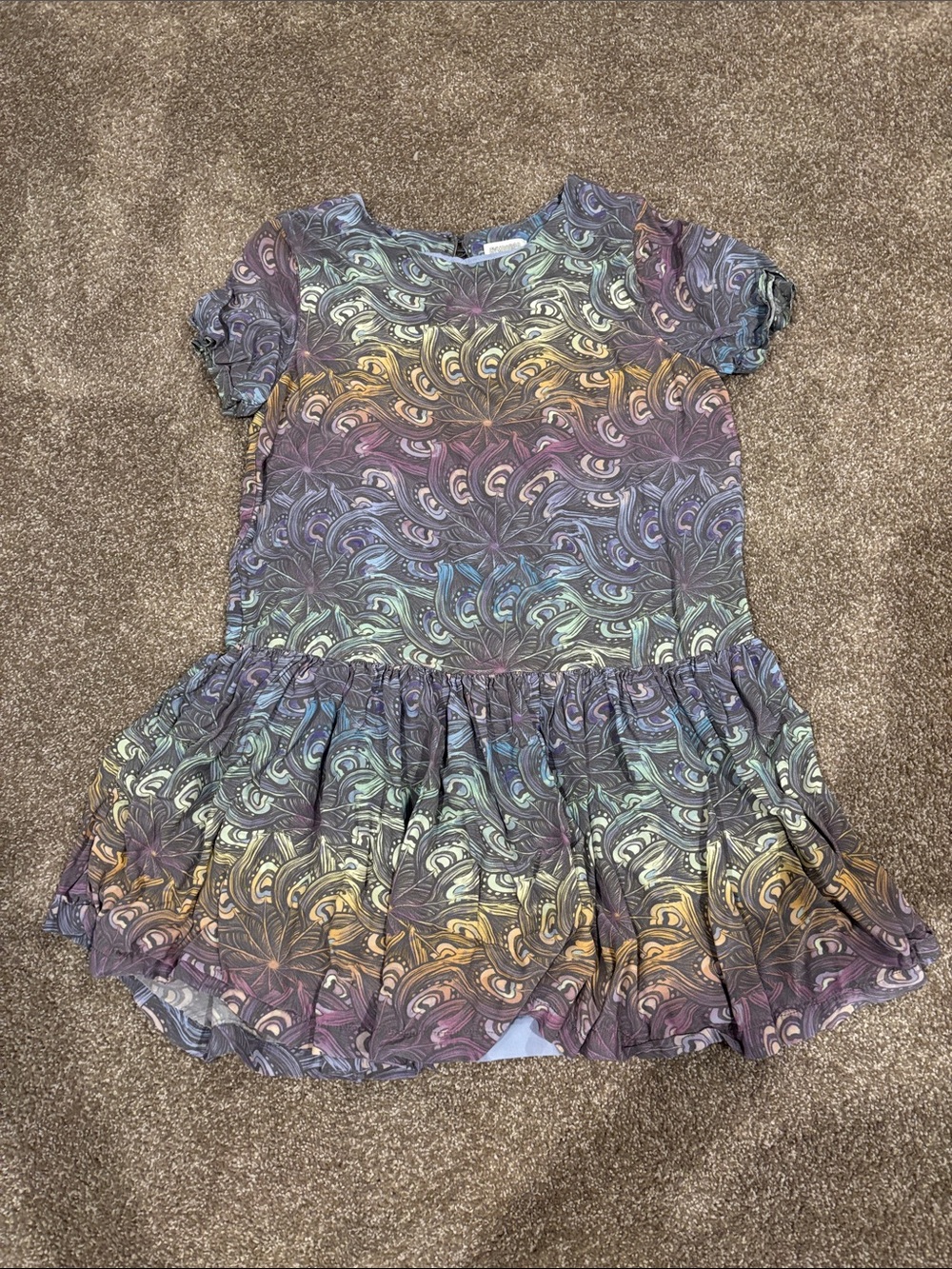 Gymboree Multicolor Paisley Short Sleeve Twirl Dress